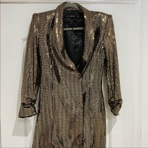 Gold blazer dress